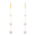 18K Gold Ear Jewelry Freshwater Drop Pearl Earrings